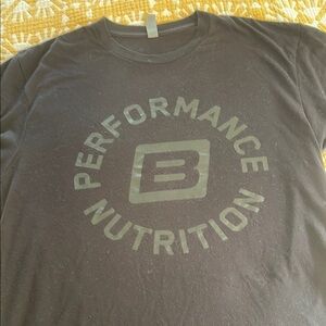 Bare Performance Nutrition BPN matte black logo t shirt- men’s medium